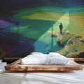 Solitary Wanderer Landscape Mural Wallpaper — Surreal Art Design Mural Wallpaper - pure wallpaper artwork