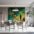 Stroll by the Riverbank Mural Wallpaper — Artistic Nature Scene Mural Wallpaper - pure wallpaper artwork