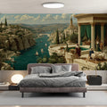 Renaissance Mediterranean Harbor Mural Wallpaper - pure wallpaper artwork