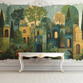 Mediterranean Garden Architectural Mural Wallpaper - pure wallpaper artwork