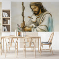The Good Shepherd Mural Wallpaper — Artistic Religious Wall Decor Mural Wallpaper - pure wallpaper artwork