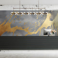Metallic Gold Drip Mural Wallpaper — Abstract Concrete Finish Mural Wallpaper - pure wallpaper artwork
