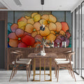Stained Glass Floral Mural Wallpaper — Colorful Botanical Art Mural Wallpaper - pure wallpaper artwork