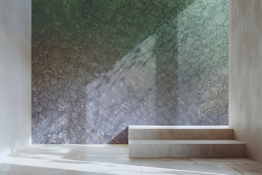 Macro Bubble Gradient Mural Wallpaper — Abstract Geometric Art Mural Wallpaper