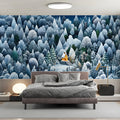 Winter Cabin in Frosty Forest Mural Wallpaper - pure wallpaper artwork