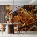 Golden Amber Liquid Abstract Mural Wallpaper - pure wallpaper artwork