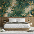 Gilded Bamboo and Cherry Blossom Mural Wallpaper - pure wallpaper artwork