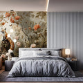 Fox and Rose Garden Mural Wallpaper — Whimsical Nature Scene Mural Wallpaper - pure wallpaper artwork