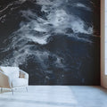 Turbulent Water Monochrome Mural Wallpaper — Dramatic Nature Mural Wallpaper - pure wallpaper artwork