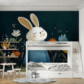 Cozy Rabbit in Sweater Mural Wallpaper — Whimsical Nature Scene Mural Wallpaper - pure wallpaper artwork