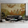 Mythical Fish Boat Mural Wallpaper — Traditional Eastern Art Mural Wallpaper - pure wallpaper artwork