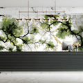 Gilded Forest Branch Mural Wallpaper — Artistic Nature Design Mural Wallpaper - pure wallpaper artwork