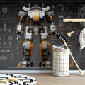 Mecha Blueprint Mural Wallpaper — Technical Industrial Design Mural Wallpaper - pure wallpaper artwork