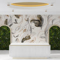 Abstract Botanical Line Art Mural Wallpaper — Organic Swirls Mural Wallpaper - pure wallpaper artwork