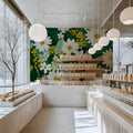 Wild Daisy and Mimosa Floral Mural Wallpaper — Painterly Botanical Mural Wallpaper - pure wallpaper artwork