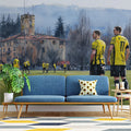 Soccer Match Stadium Field Mural Wallpaper — Sports Art Mural Mural Wallpaper - pure wallpaper artwork