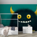 Furry Monster Mural Wallpaper — Playful Children's Wall Art Mural Wallpaper - pure wallpaper artwork