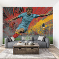 Soccer Legend Mural Wallpaper — Pop Art Action Scene Mural Wallpaper - pure wallpaper artwork