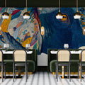Abstract Elephant Feather Mural Wallpaper in Multicolored Tones Mural Wallpaper - pure wallpaper artwork