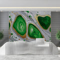 Malachite Fluid Pour Mural Wallpaper —Modern Abstract Gold Accents Mural Wallpaper - pure wallpaper artwork