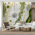 Abstract Organic Botanical Mural Wallpaper in Verdant Green Mural Wallpaper - pure wallpaper artwork