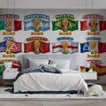 World Football 2026 Flags Mural Wallpaper — Global Sports Tribute Mural Wallpaper - pure wallpaper artwork