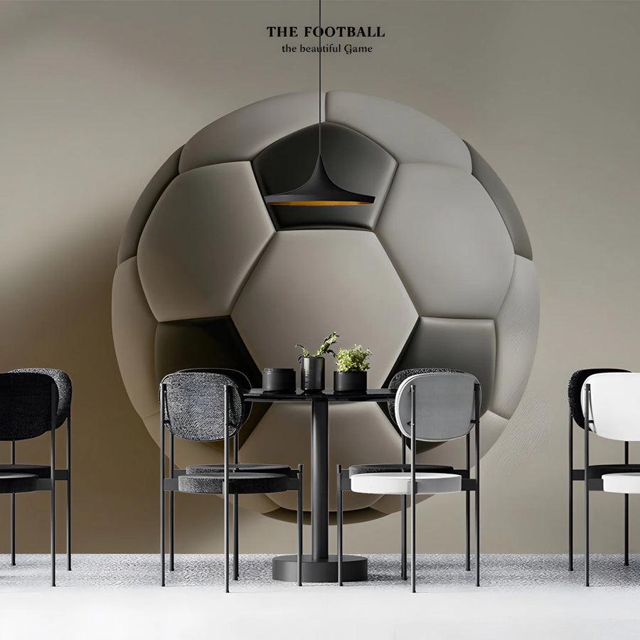 Classic Football Mural Wallpaper — Modern Sports Wall Decor Mural Wallpaper