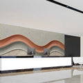 Abstract Wave Mural Wallpaper with Earthy Marble and Clay Tones Mural Wallpaper - pure wallpaper artwork