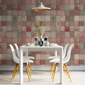 Vintage Tiled Mosaic Mural Wallpaper in Soft Blush and Terracotta Mural Wallpaper - pure wallpaper artwork