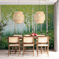 Sun-Dappled Birch Forest Mural Wallpaper - pure wallpaper artwork