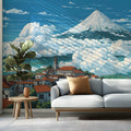 Mountain Village Landscape Mural Wallpaper —Cinematic Anime Style Mural Wallpaper - pure wallpaper artwork