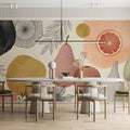 Modern Botanical Fruit Mural Wallpaper —Artistic Kitchen Decor Mural Wallpaper - pure wallpaper artwork