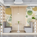 Botanical Sketch Mural Wallpaper — Ochre and Sage Abstract Mural Wallpaper - pure wallpaper artwork