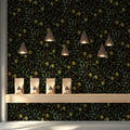 Olive Branch Botanical Mural Wallpaper — Dark Forest Green Aesthetic Mural Wallpaper - pure wallpaper artwork