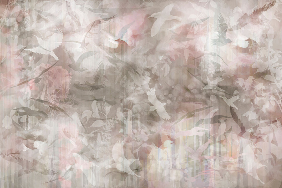 Birds of Freedom Color Mural Wallpaper