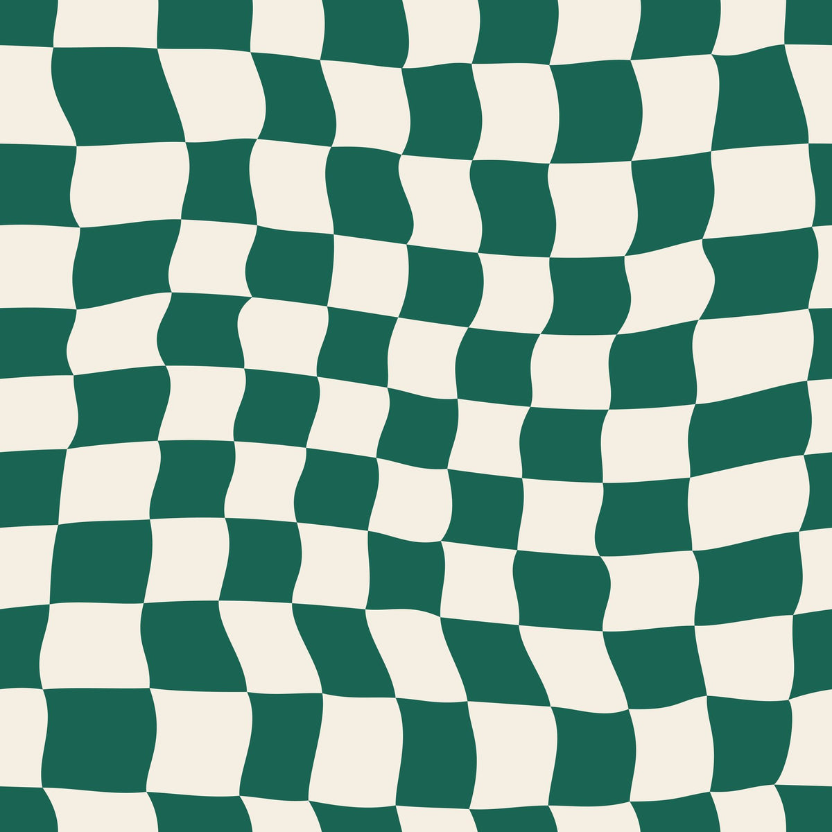 Warped Checkerboard, Forest Green Mural Wallpaper - pure wallpaper artwork