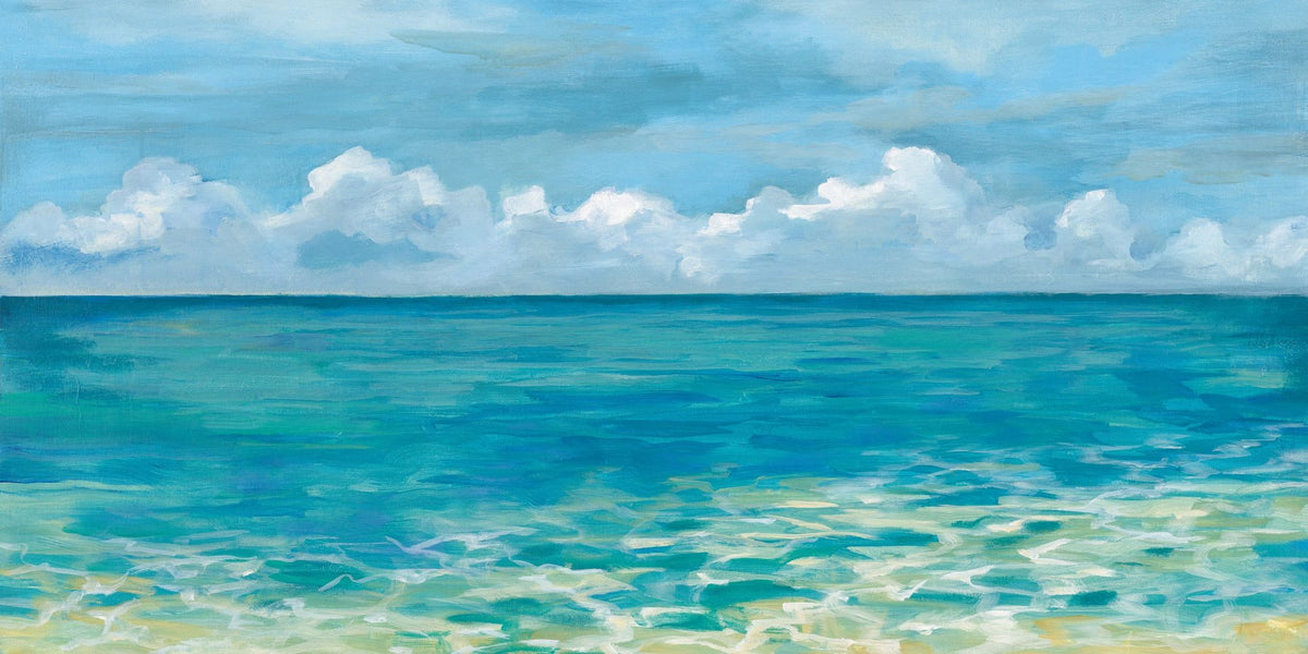 Caribbean Sea Strokes Mural Wallpaper - pure wallpaper artwork