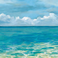 Caribbean Sea Strokes Mural Wallpaper - pure wallpaper artwork