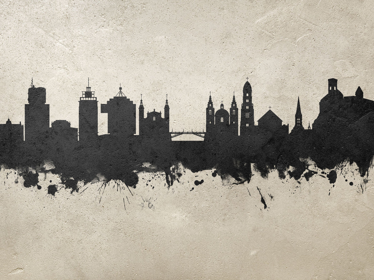 Ljubljana Slovenia Skyline Concrete Mural Wallpaper - pure wallpaper artwork