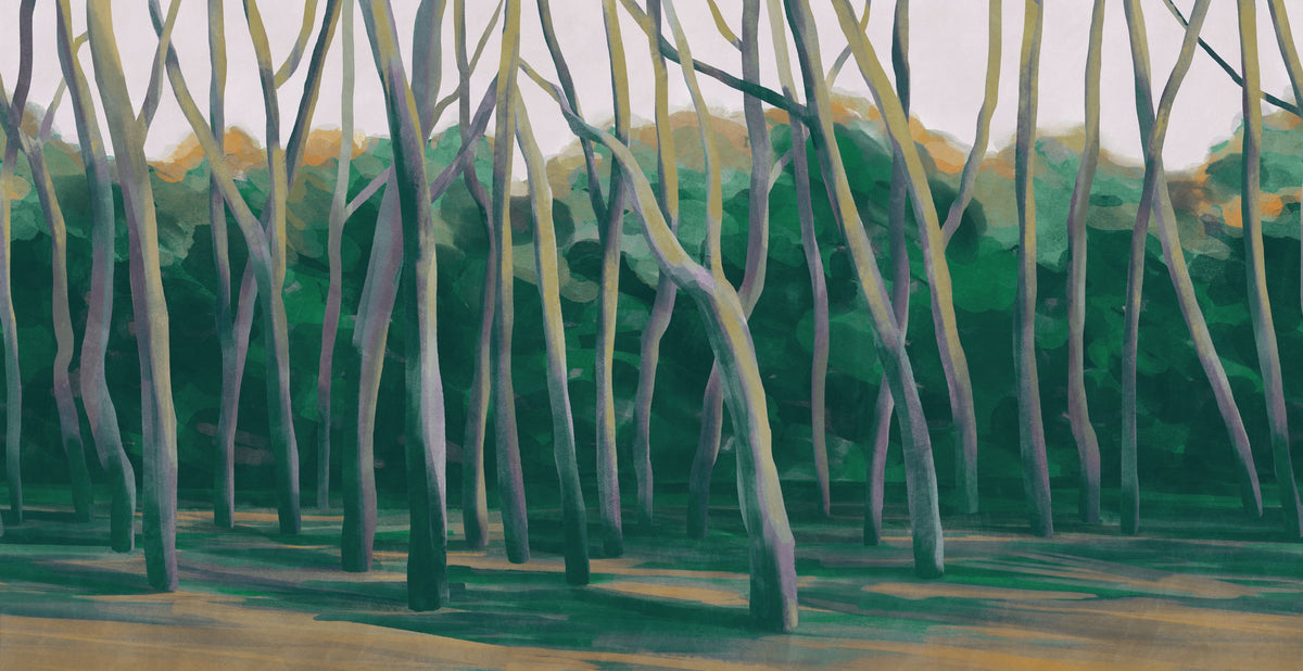 Dune Forest, Emerald Mural Wallpaper - pure wallpaper artwork