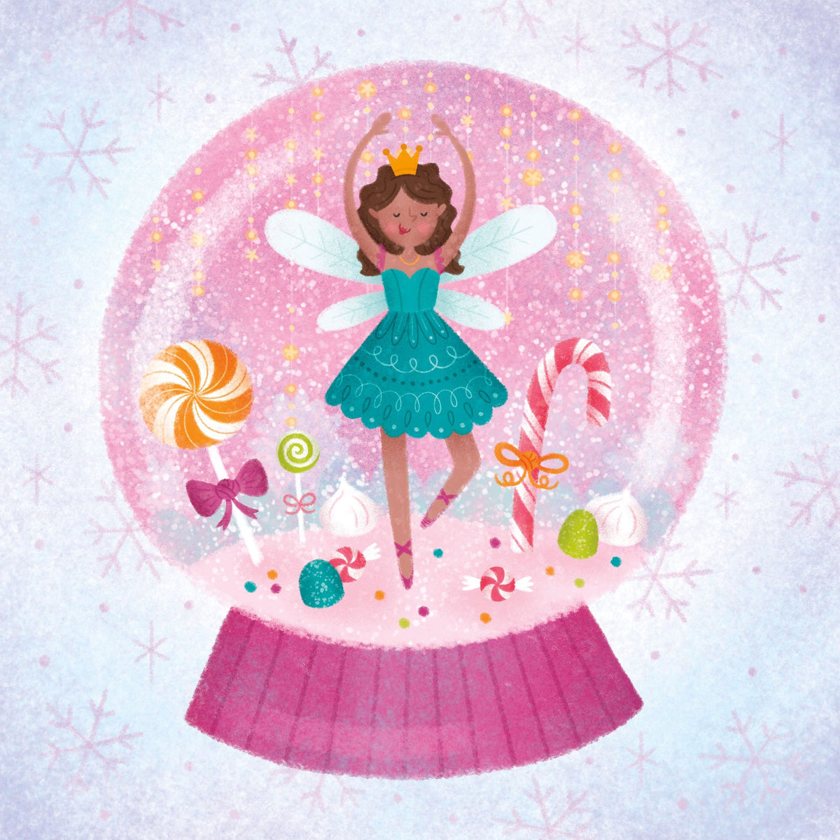 Sugar Plum Snowglobe Mural Wallpaper - pure wallpaper artwork