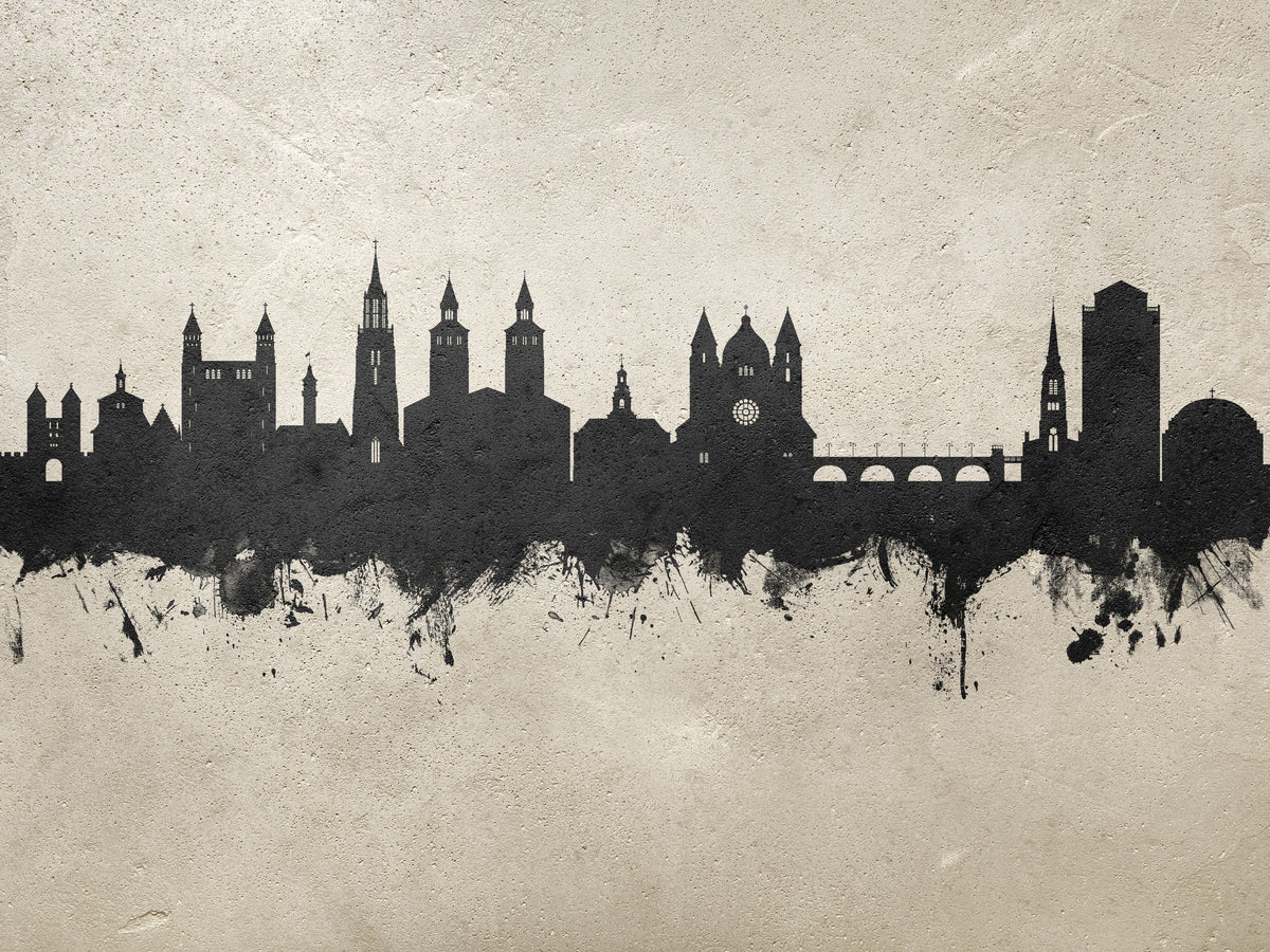 Maastricht the Netherlands Skyline Concrete Mural Wallpaper - pure wallpaper artwork