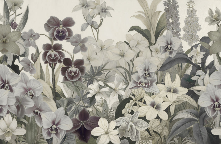 The Tenderness of Orchids, Sage Mural Wallpaper