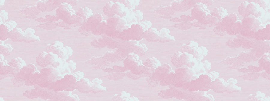 Cloud Wallpaper Mural – Sky Wall Mural – Intaglio Clouds, Blush Pink printable artwork