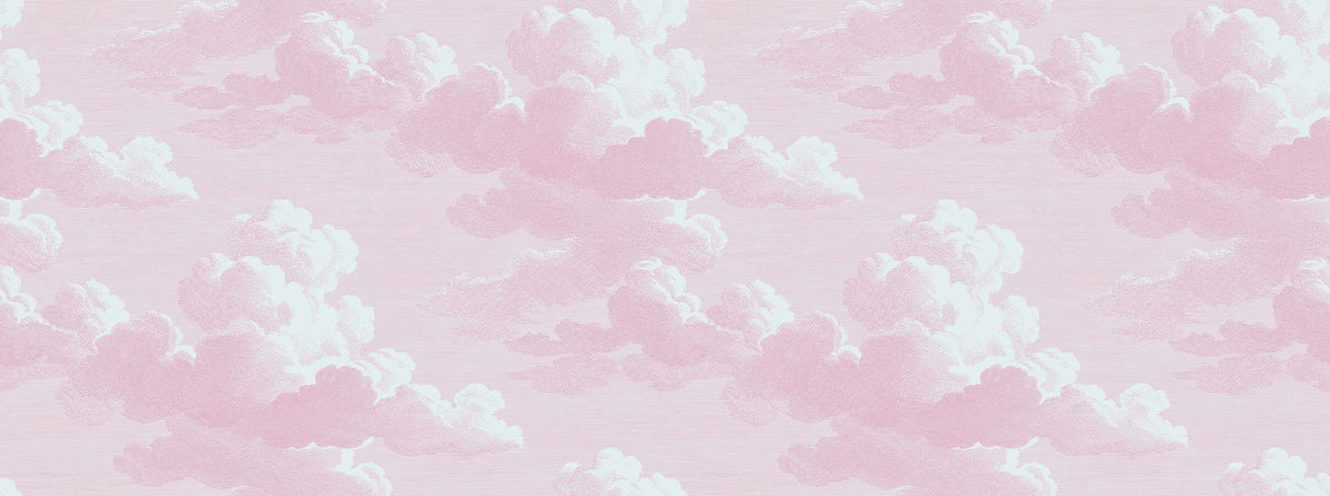 Intaglio Clouds, Blush Pink Mural Wallpaper - pure wallpaper artwork