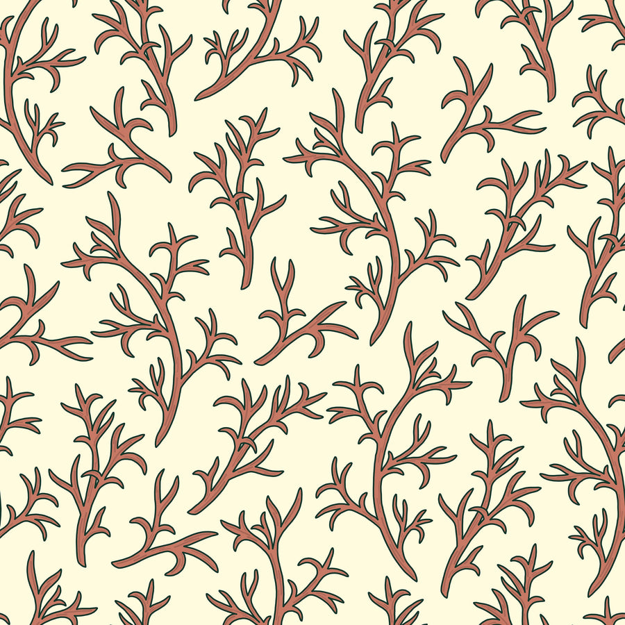 Coral Boughs Mural Wallpaper