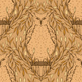 Harvest Owl Mural Wallpaper - pure wallpaper artwork