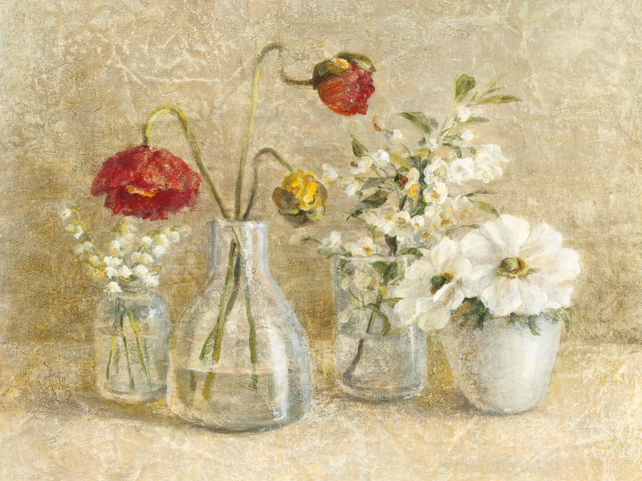 Spring Flowers in Vasesa Mural Wallpaper