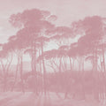 Mediterranean Pine Landscape, Dusty Pink Mural Wallpaper - pure wallpaper artwork