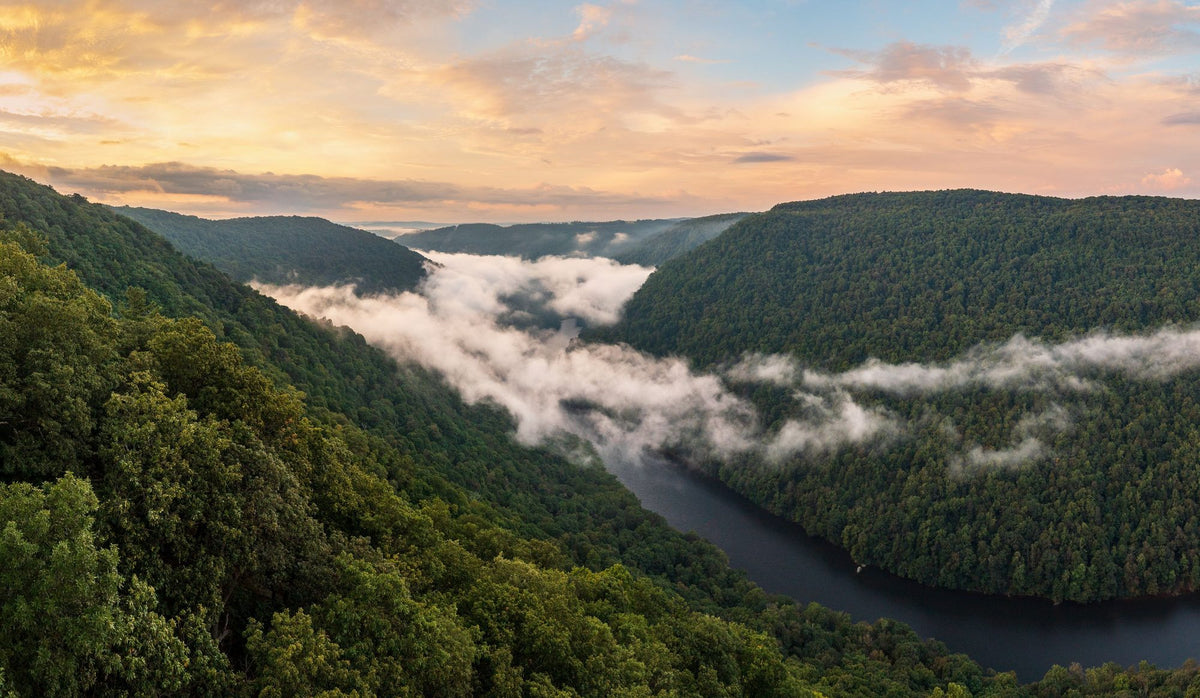 Misty Valley Mural Wallpaper - pure wallpaper artwork